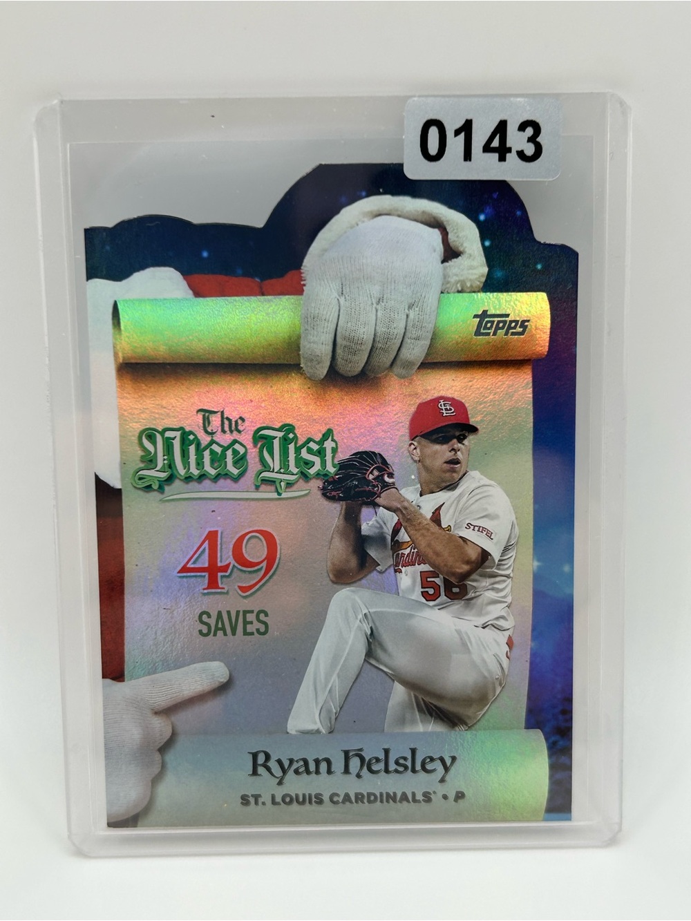 Ryan Helsley "The Nice List" Topps Holiday Baseball Card ⚾️ St Louis Cardinals